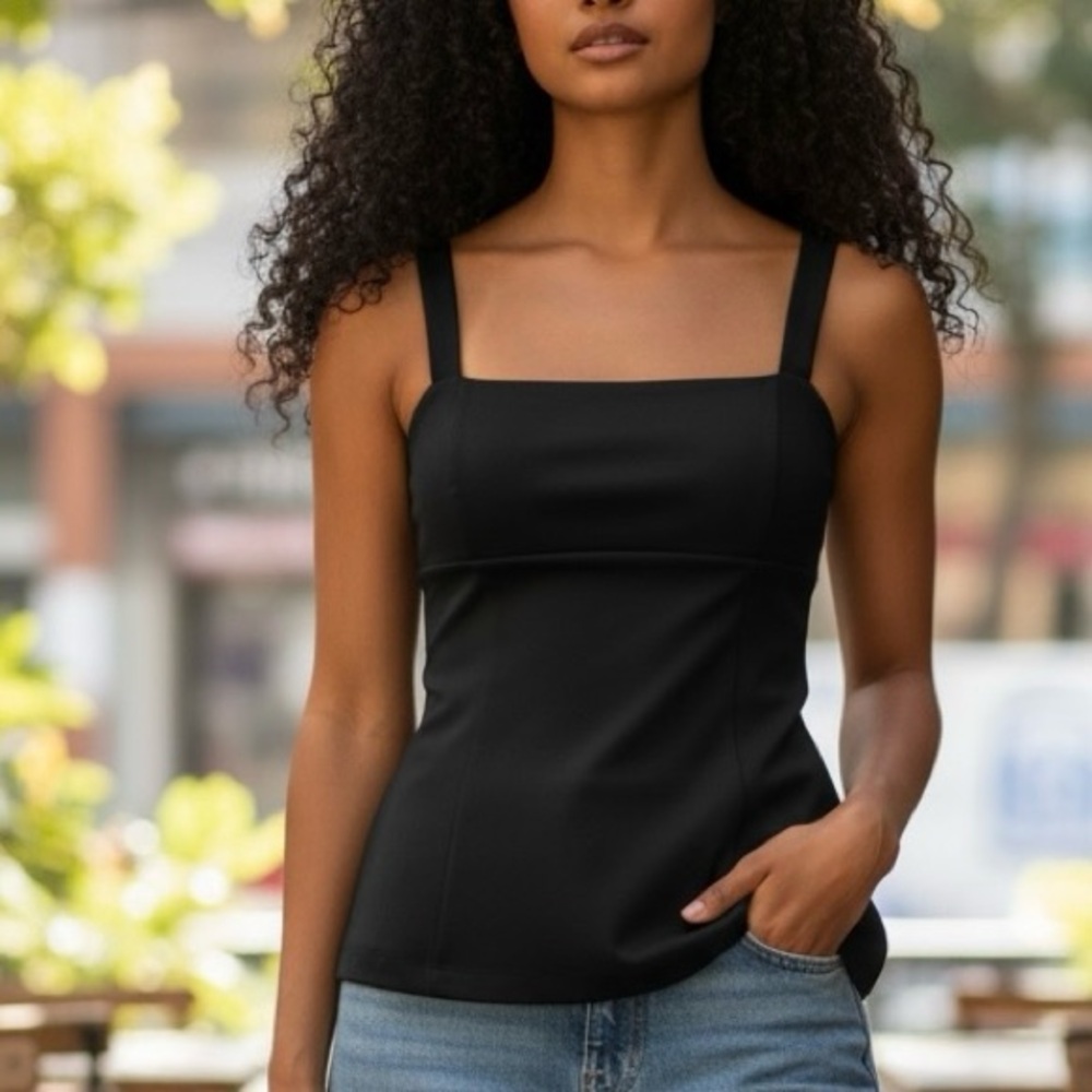Emerson Lang  Elegant Black Women's Top Sz L - Picture 7 of 11